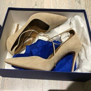 Aquazzura Suede Nude Allure 105 Pumps EUR39 US8
